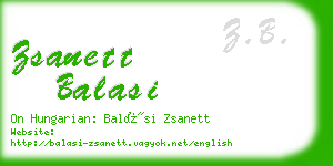 zsanett balasi business card